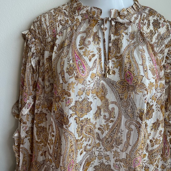 INC International Concept • Paisley-Print Peasant Top - Picture 3 of 13